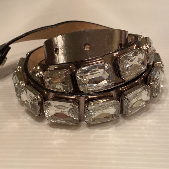 Vintage Leatherock Crystal Belt - Picture 2 of 9